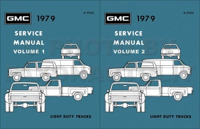 GMC Truck Shop 1979 conjunto manual camioneta Sierra Van Jimmy Suburban servicio de reparación Foto 1 de 4