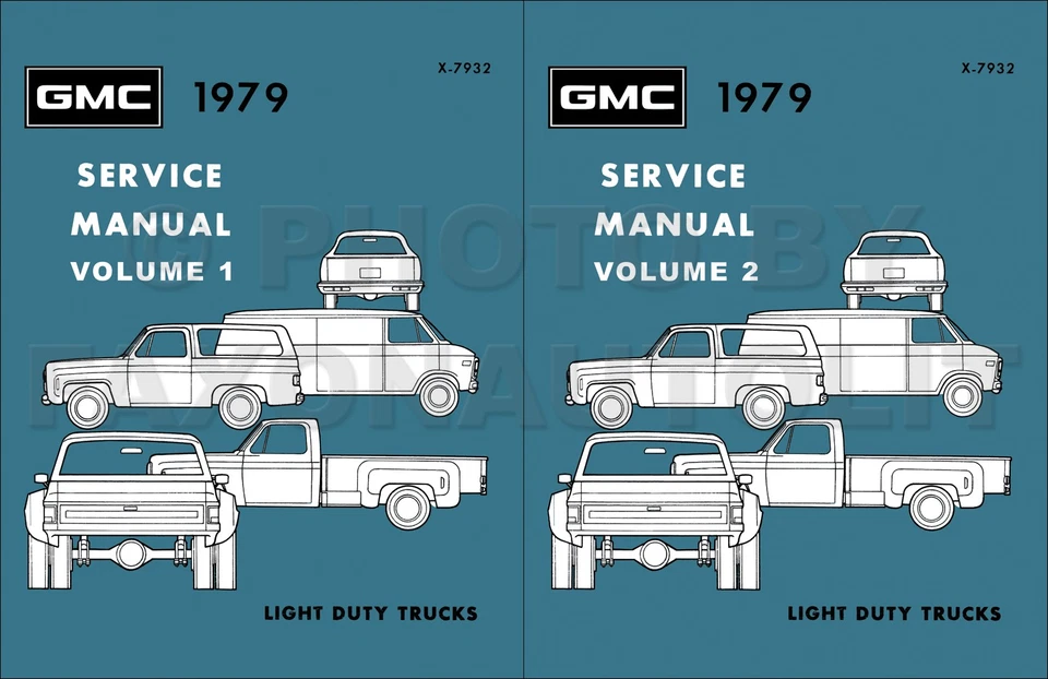 GMC Truck Shop 1979 conjunto manual camioneta Sierra Van Jimmy Suburban servicio de reparación Foto 1 de 4