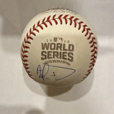 ALBERT ALMORA SIGNED 2016 OML WORLD SERIES BASEBALL Chicago Cubs - PSA COA - Image 1 of 2