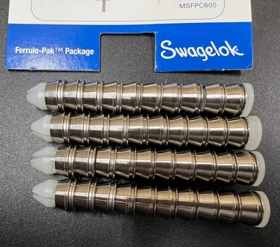NEW Swagelok SS-600-SET, 3/8 In. Ferrules Front and Back.  QTY:  40 (x4 Rows 10) - Image 1 of 4