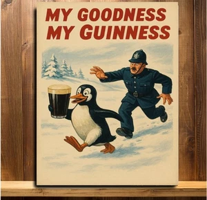 GUINNESS VINTAGE LETRERO DE METAL HOJALATA PLACA RETRO GARAJE BAR PUB HOMBRE CUEVA - Imagen 1 de 1