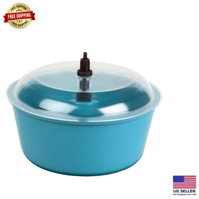 Cuenco de polietileno duradero con tapa para vaso vibratorio TV-5 - 8" de diámetro Foto 1 de 2