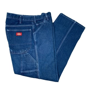 Vintage Dickies 1994NB Relaxed Fit Carpenter Jeans Size 31x32 Indigo Blue Nice! - Picture 1 of 18