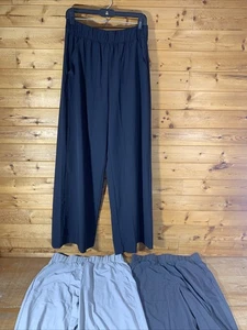(3) Beyond Yoga Wide Leg Pants Lounge Comfy Black Charcoal Gray Size M - Picture 1 of 22