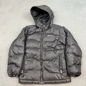 Marmot 700 Down Fill Jacket Kids Medium Black Puffer Hooded Insulated - Picture 1 of 9