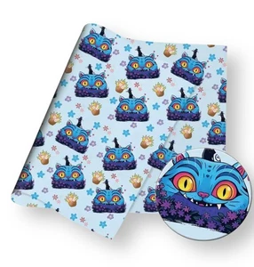 Blue Derpy Demon Band Kpop Slayer Hunters 100% Cotton Fabric Polyester 50x145CM - Picture 1 of 1