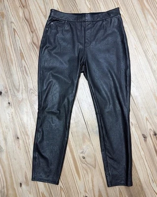 SPANX Leather Like Ankle Skinny Pant Women Black Large  20282R - Image 1 of 4