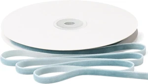Light Blue Velvet Ribbon 1/4 Inch X 10 Yards Christmas Ribbon for Gift Wrapping - Picture 1 of 6