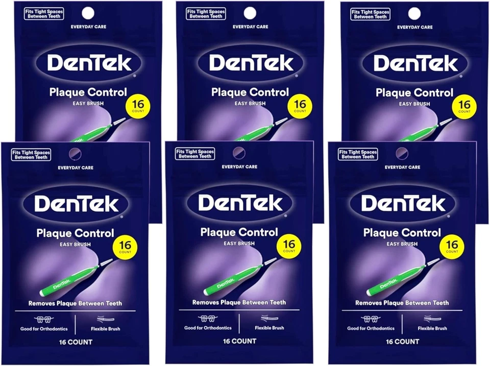 DenTek Easy Brush Plaque Control Interdental Cleaners Toothbrush, Tight 16 Count - Image 1 of 4