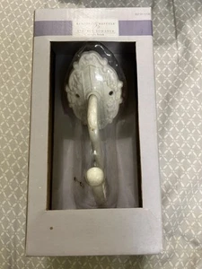 Victorian Style White Coat Hook Hat Hook Rack Hall Tree Vinage Look Metal - Picture 1 of 4