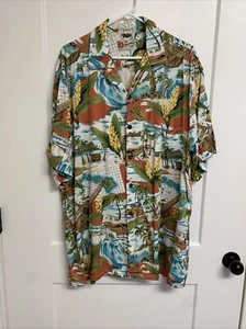 Vintage Hilo Hattie The Hawaiian Original Mens Button Up Floral Tiki Shirt XXL - Picture 1 of 9
