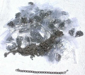 TWO POUNDS 7 INCH 80+ OVAL LINK SILVER COLOR BRACELET BELOW WHOLESALE COST DD#25 - Picture 1 of 4