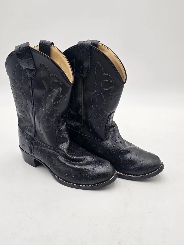 Botas Old West Juveniles 030 Cuero NEGRO Vaquero OR9110 Foto 1 de 4