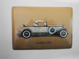 Blechpostkarte 14,5x10,5 cm Cadillac Baujahr 1931, wie neu - Bild 1 von 1
