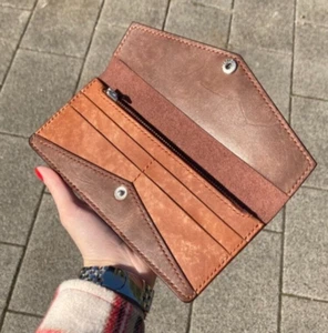 Damen Börse Leder GELDBÖRSE GELDBEUTEL PORTEMONNAIE PORTMONEE Brieftasche Etui - Picture 1 of 4