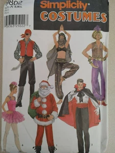 Disfraz Simplicity Patrón 9802 Adulto Santa Drácula Vampiro Capa Bailarina S M L - Imagen 1 de 2