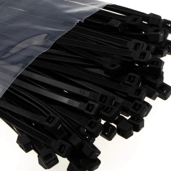 BLACK CABLE TIES ZIP TIES LONG SHORT SMALL THICK THIN LONG HEAVY DUTY - Image 1 of 1
