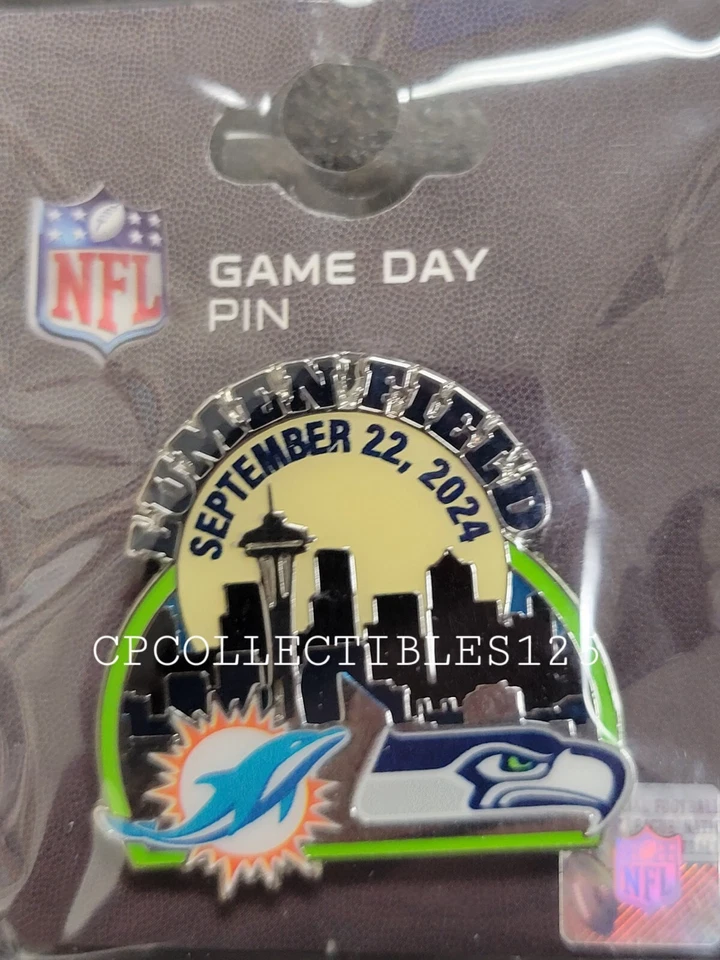 SEATTLE SEAHAWKS VS Miami Dolphins Game day Pin 9/22/2024 NEW - Image 1 of 1