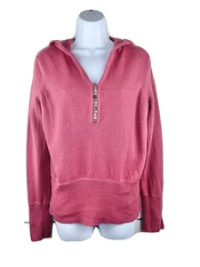 Penn Wright Manson Italian Merino Wool Sweater Large Shell Buttons Hoodie - Picture 1 of 5
