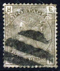 GB QV 1880 4d. Placa corona Wmk gris-marrón 18 EH SG 160 (especificación J69) DEFECTOS - Imagen 1 de 2
