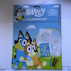 Bluey Colouring Set. New, Shop Return, Slight Damaged Corner. See Image. - Foto 1 di 2