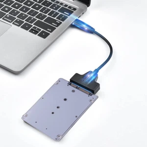 Box per disco rigido da 6 Gbps SSD M.2 NGFF a SATA3 da 2,5 pollici per PC (bianc - Afbeelding 1 van 6