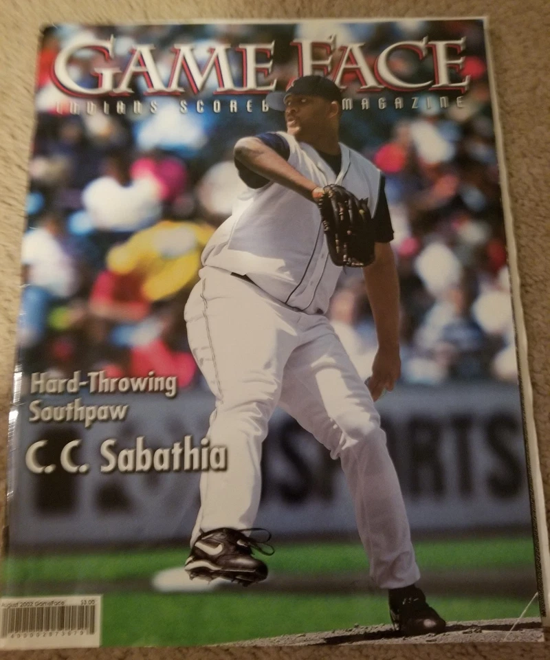 Cleveland Indians 2002  Game Face Magazine Program Roster autograph Omar vizquel - Image 1 of 3
