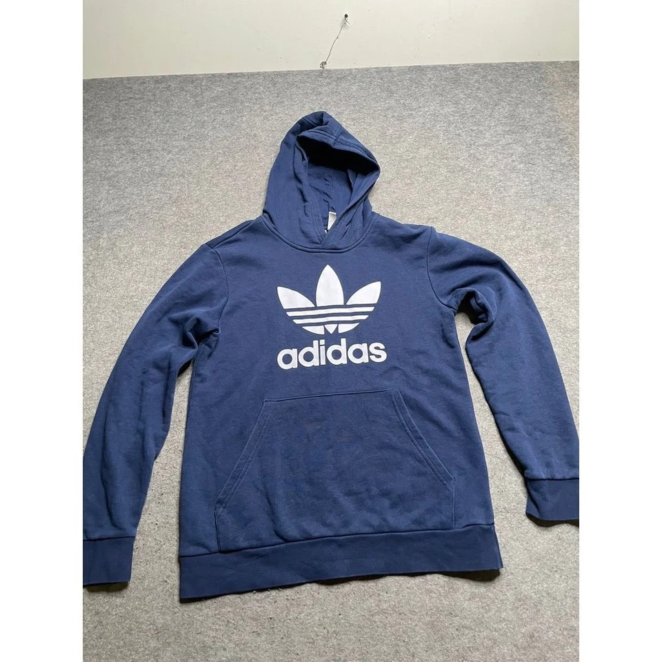 Sudadera con Capucha Adidas Niños Clásica Logotipo del Trifolio Azul Marino Mezcla de Algodón 13-14 Foto 1 de 4