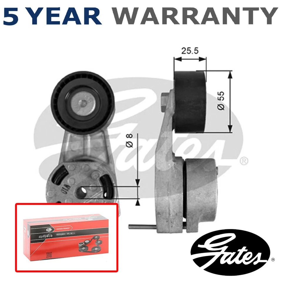 Tensioner Pulley Gates Fits BMW 1 Series 2011- 3 Series 2012-2016 1.6 2.0 - Image 1 of 1
