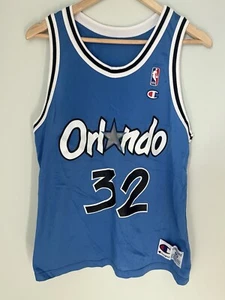 SHAQUILLE O'NEAL #32 ORLANDO MAGIC BLUE VINTAGE 90'S CHAMPION JERSEY SIZE 40/M - Picture 1 of 6
