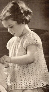 Vintage Crochet Girl's Dress #10 PATTERN ONLY - Picture 1 of 1