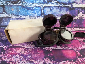 Willson Brown Flip - Weld Safety Goggles Glasses MADE IN USA STEAMPUNK - READ - Picture 1 of 10