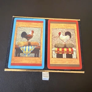 Vintage Kongress Spielkarten - Hahn und Huhn. Gebraucht von Top Zustand! - Bild 1 von 5
