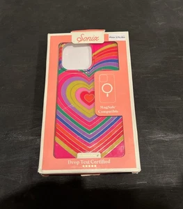 Sonix Case for iPhone 6.7 in  Pro Max Compatible MagSafe  Rainbow Hearts - Picture 1 of 4