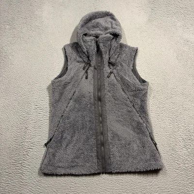 Chaleco Kuhl Mujer Grande Vuelo Polar Gris Sherpa Exterior Cremallera Completa Chaqueta Con Capucha Foto 1 de 4