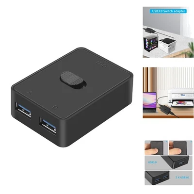 USB 3.0 Switch, KVM-Schalter, 2 in 1 bidirektionaler Ausgang/1 in 2 Ausgänge,... - Bild 1 von 2