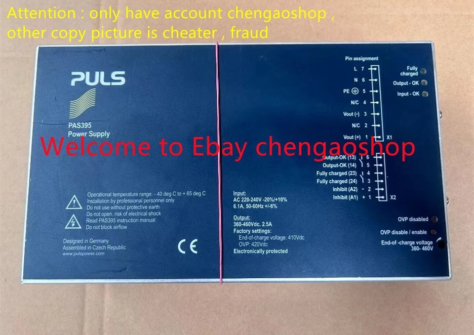 1PCS 100% tested PULS PAS395 (90days Warranty by DHL or FedEx) #U6414D YG - Image 1 of 1