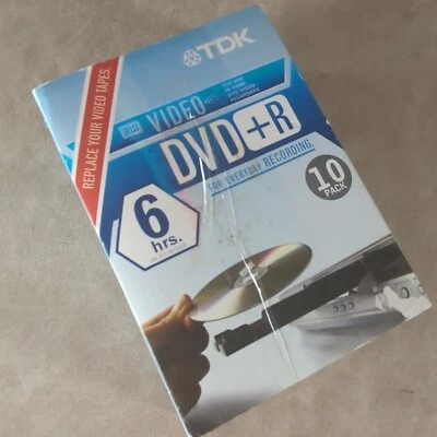 TDK DVD-R 10-Pack Video Recording Discs NEW IN BOX Free Shipping - Image 1 of 3