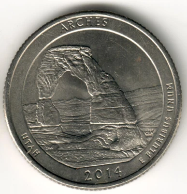 USA - 2014P - Washington ¼ Dollar - Arches - Low Mintage - #8217 - Image 1 of 2