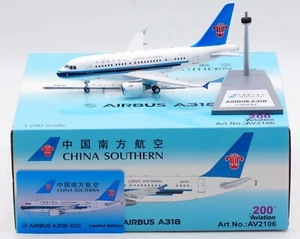 Aviación 1:200 China Southern Airlines Airbus A318 Diecast Aircraft Modelo B-6188 - Imagen 1 de 16