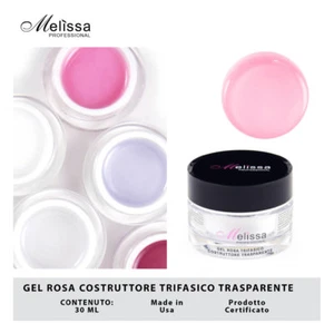 GEL ROSA TRASPARENTE COSTRUTTORE TRIFASICO RICOSTRUZIONE UNGHIE 30 ML NAIL ART - Foto 1 di 1