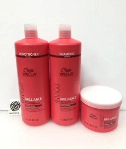 Wella Invigo Brilliance Shampoo, Conditioner & Mask Coarse Hair, 16.9 & 33.8 oz - Picture 1 of 1