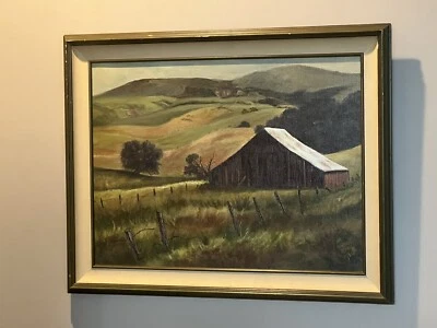 Pintura al óleo original sobre lienzo "ATASCADERO HILLS" de ELEANOR STONE (americana) Foto 1 de 4