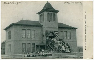 RPPC Casper Wyoming Edificio Escolar Central DPO Cancelación Ross Wyoming 1907 - Imagen 1 de 2