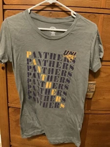 NEW Women’s NCAA University Of Northern Iowa Panthers Gray SOFT Shirt Sz M 8/10 - Picture 1 of 2