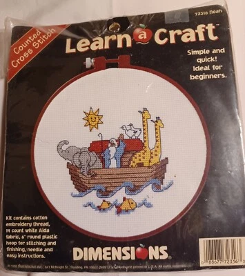 Dimensions Counted Cross Stitch Kit Noah's Ark 72316 Noah Beginners Crafts New - Image 1 of 4