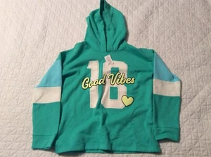 The Childrens Place Girls Youth Size 16 Hoodie Sweatshirt NEW NWT Good Vibes - Picture 1 of 4