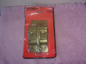 LAWRENCE BUILDERS HARDWARE METALL ADJ.. HALBE OBERFLÄCHE FEDERSCHARNIER SET MESSING - Bild 1 von 4