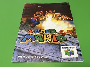 Super Mario 64 N64 Nintendo 64 Manual Instruction Booklet