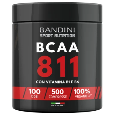 Bandini® BCAA 8:1:1 500 COMPRESSE Aminoacidi Ramificati 811 con Vitamina B1 e B6 - Immagine 1 di 4